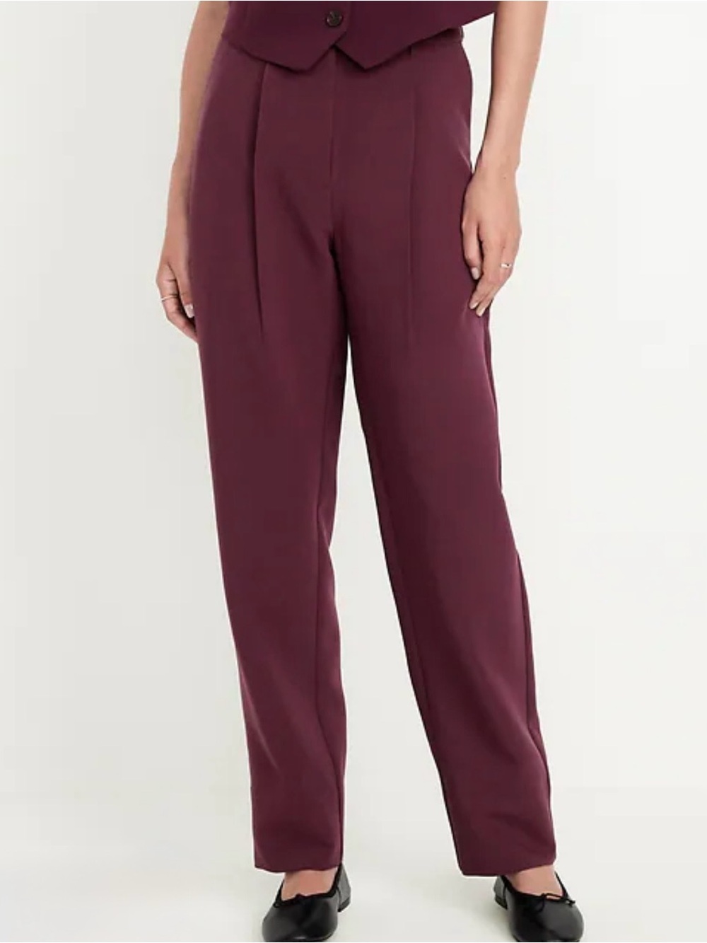 Old Navy Taylor Trouser Pants Extra High Waisted Cherry Bark Small Petite